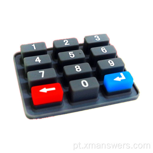 Teclado personalizado com borracha de silicone e botões de plástico para teclado